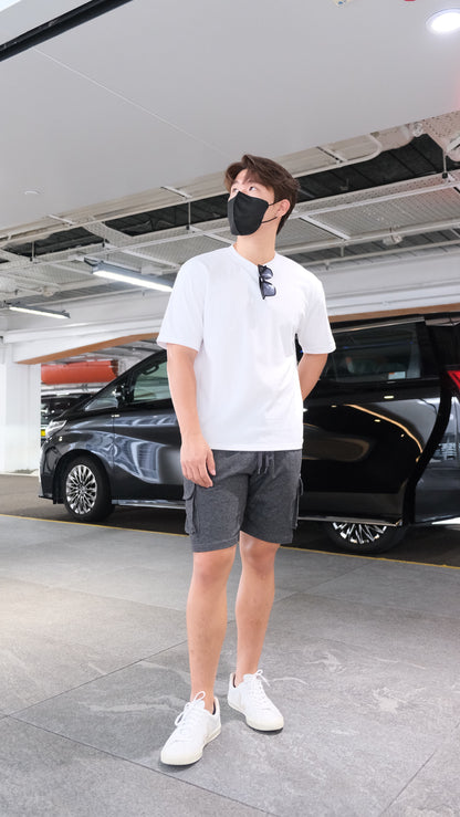 韓國男裝-純白色短袖上衣White Tee