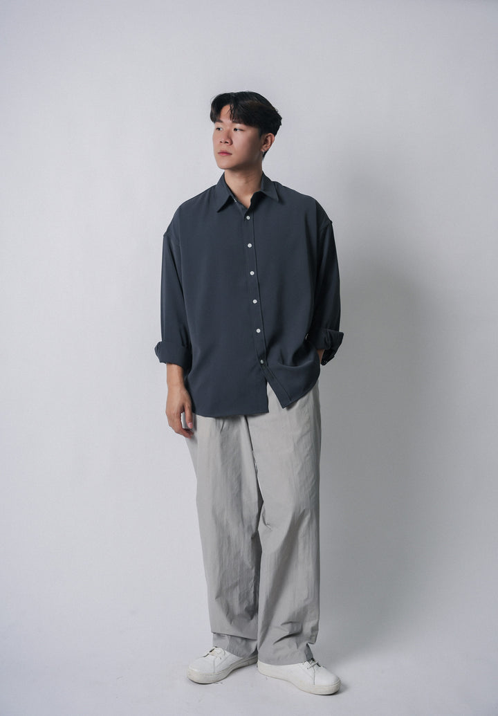 滑身落地長褲Relaxed Fit Bottom - 韓國男裝