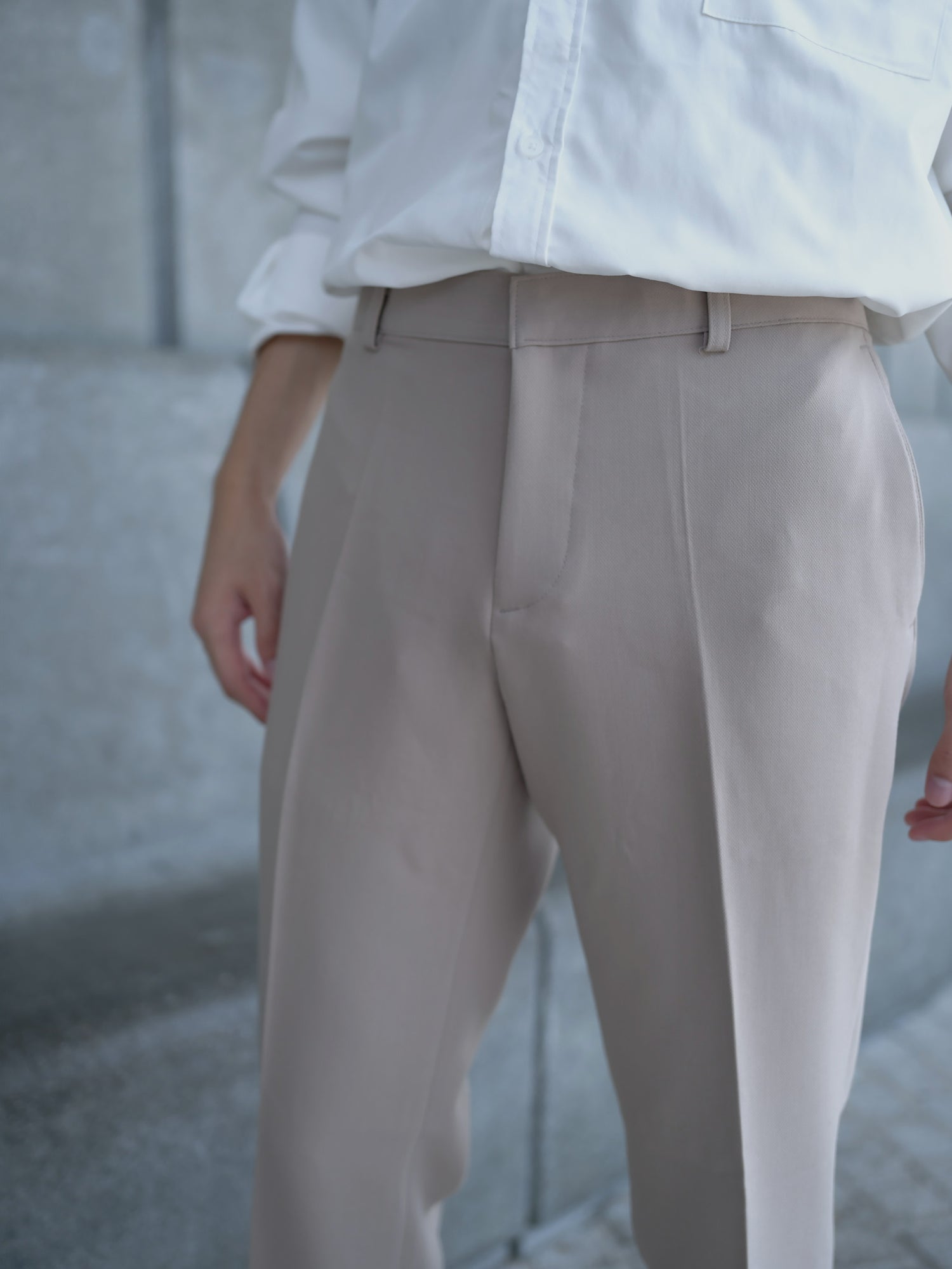 米色日常長褲Daily Beige Bottom－韓國男裝