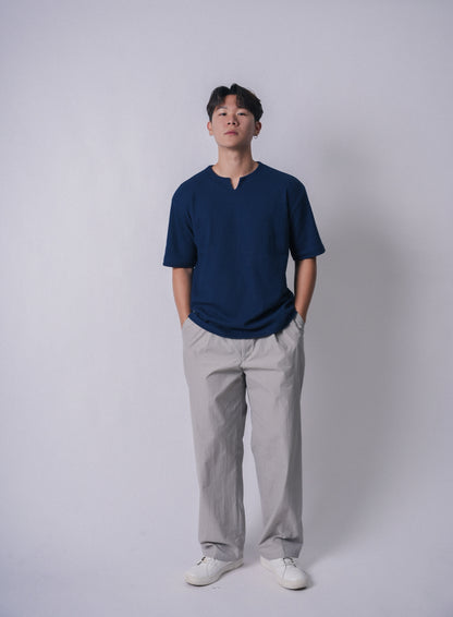 休閑皺質上衣Casual Top－ 韓國男裝