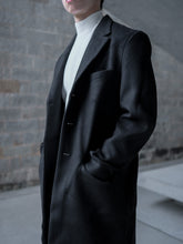 黑色羊毛大褸Black Wool Coat－韓國男裝