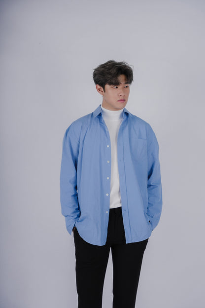 淺藍襯衫Blue Shirt－韓國男裝