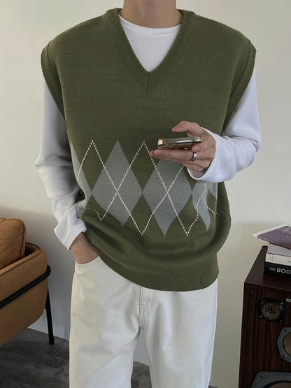 菱格針織冷背心