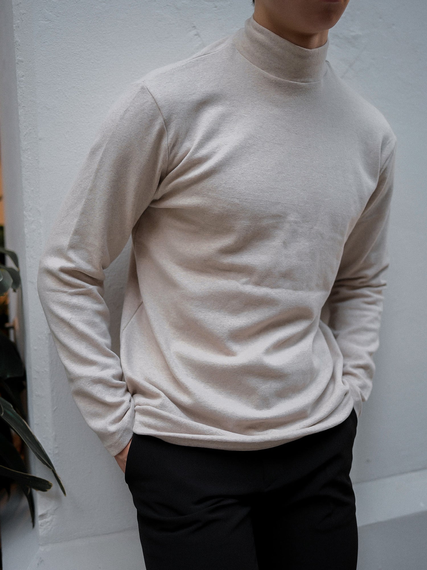 現貨 彈性半領上衣