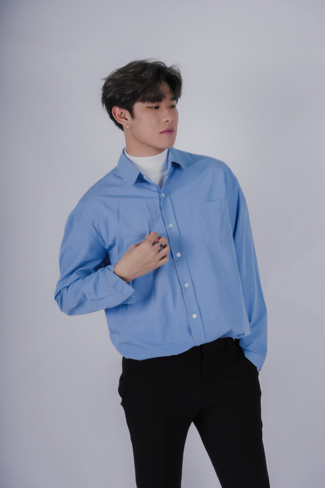淺藍襯衫Blue Shirt－韓國男裝