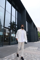 韓國男裝-白色西裝褲Ivory Bottom