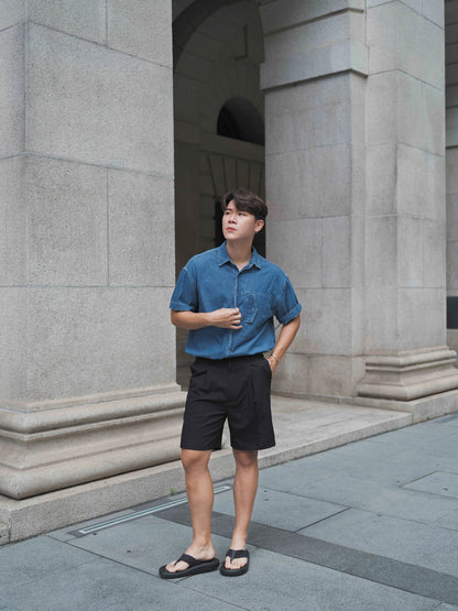 韓國男裝-牛仔布襯衫Denim Top