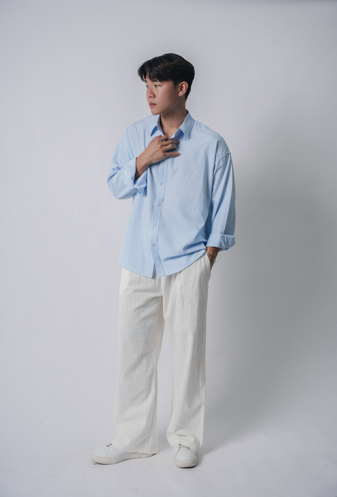 間條襯衫Striped Shirt－韓國男裝