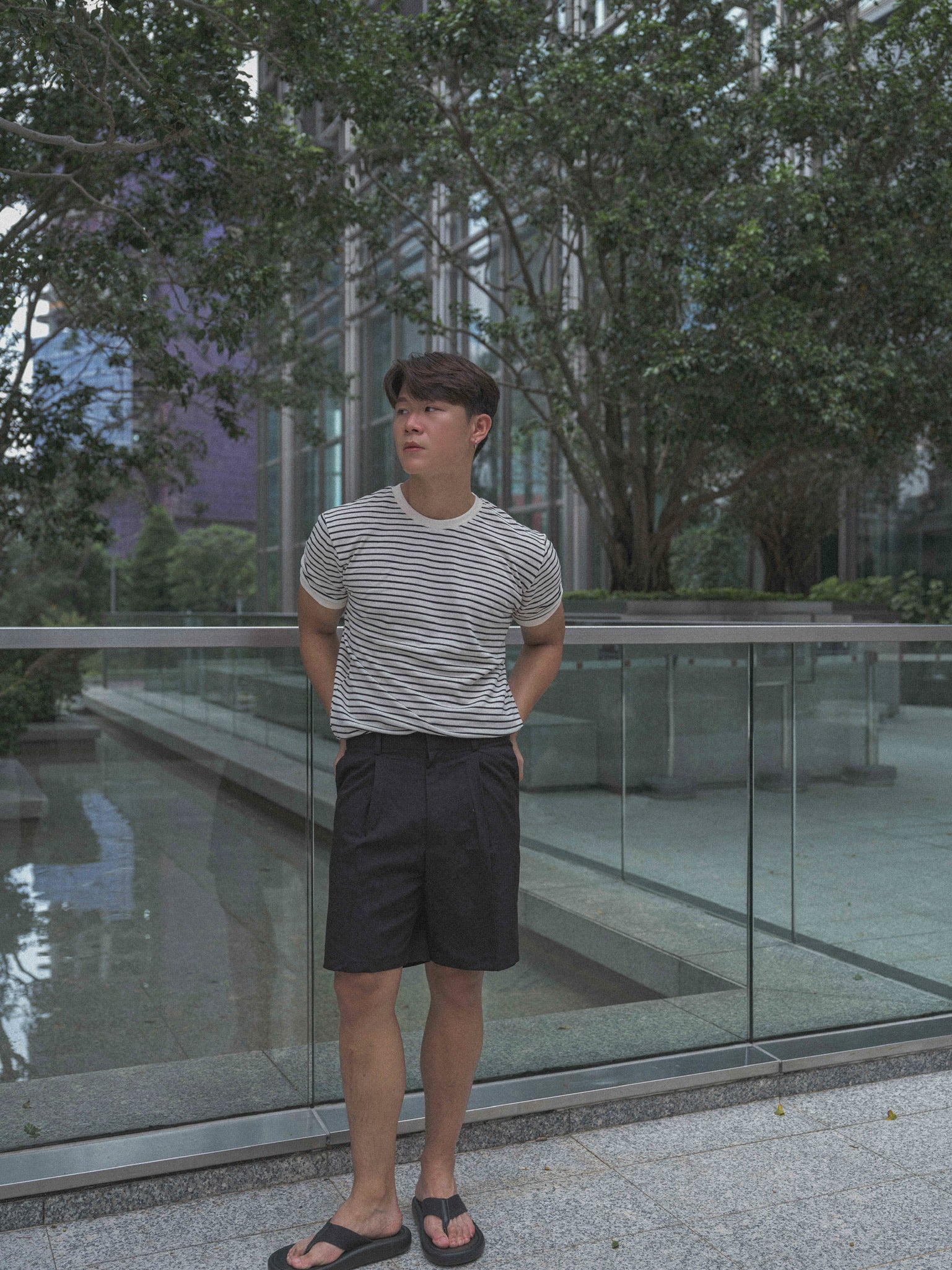 韓國男裝-黑色百搭短褲Black Shorts