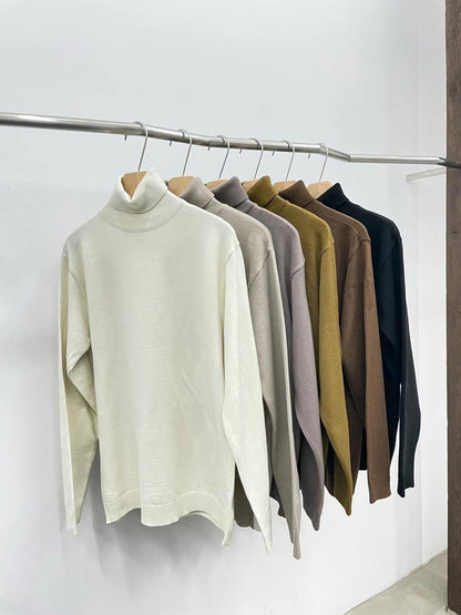 樽領針織上衣Roll Neck Top－韓國男裝