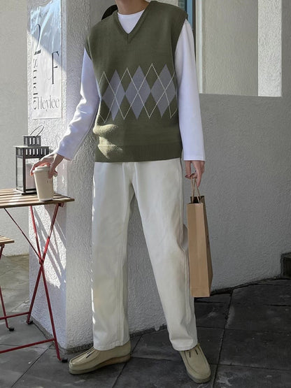 菱格針織冷背心