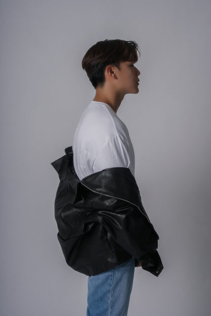 黑色皮褸Leather Jacket - 179cmhk